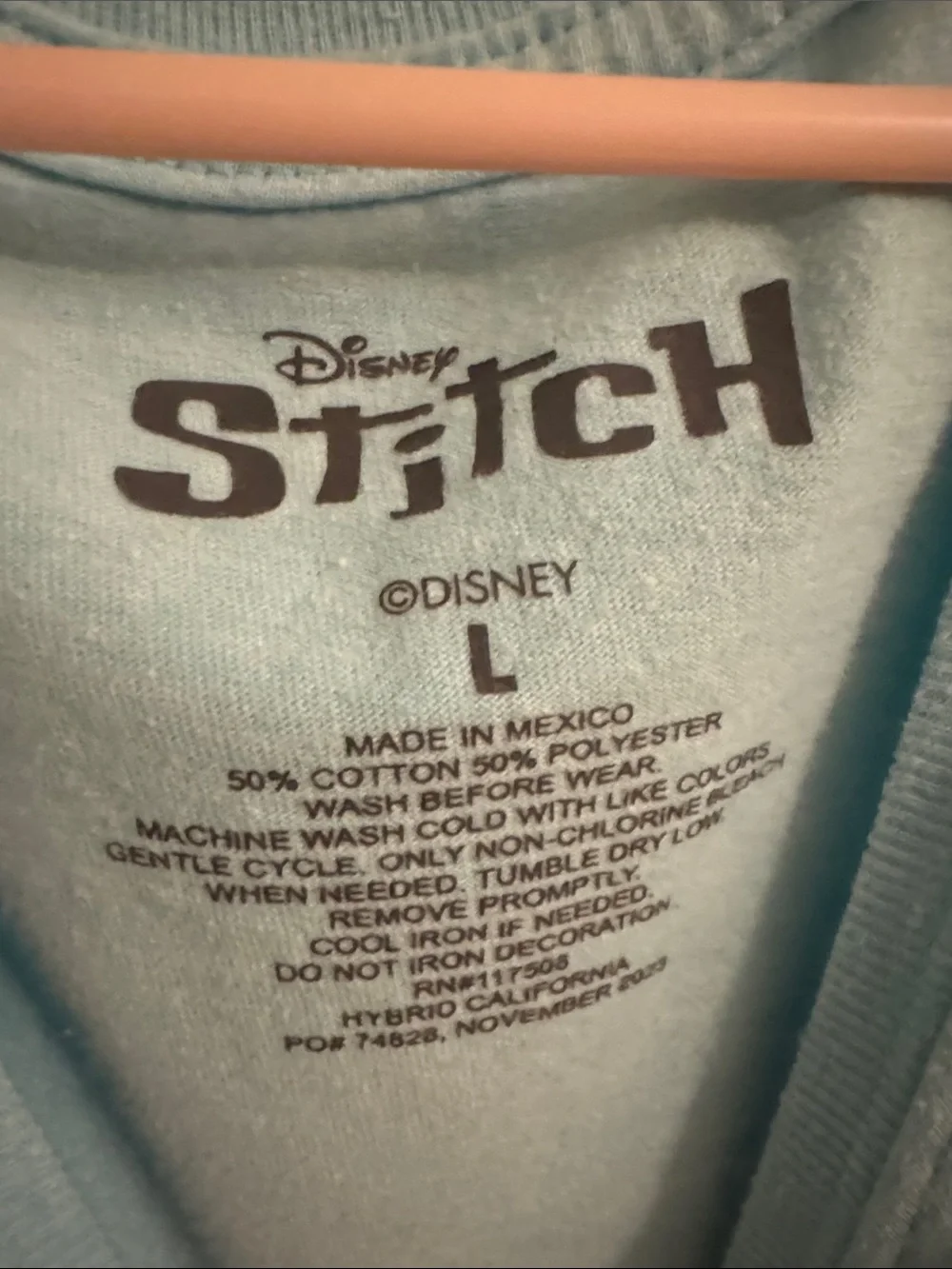 Disney Light Blue Girls' Stitch Graphic Tee